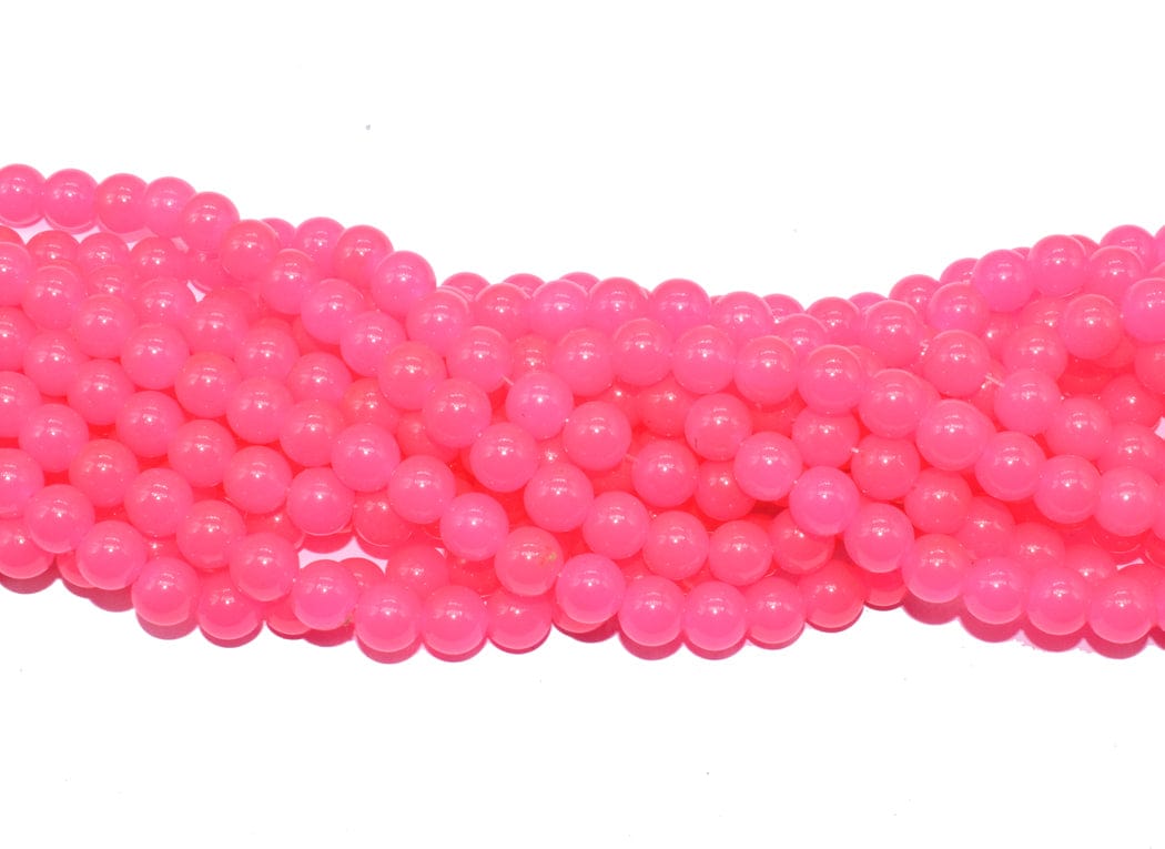 PaleVioletRed Round Painted Glass Beads For Jewelry Making , 10 MM , (BWGB-301) Sold By Per String of Approx 80 Pcs-Per String of Approx 80 PCS (120 Gram) / PaleVioletRed / 10 MM