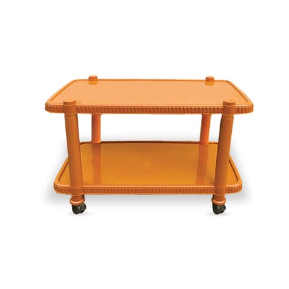 MAHARAJA Plastic Center Trolley Tea or Coffee Table with Wheels/Coffee Table for Home, Living Room, Balcony, Outdoor, Home, Office