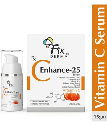 Fixderma C Enhance 25% Vitamin C Serum for Anti-Aging, Brightening & Lightening 15ml, (Pack of 1)