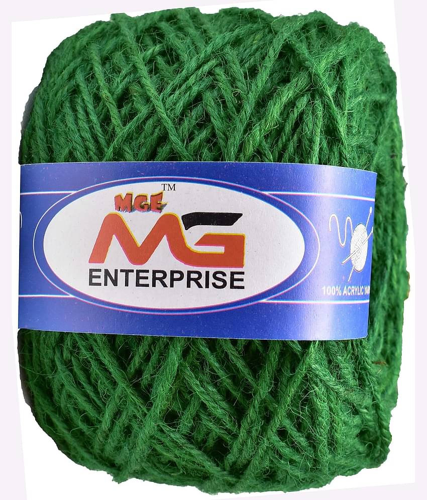 3 Ply/Twisted Macrame Jute Cord/Dori Thread  Leaf Green 50 mtr- Art-CII
