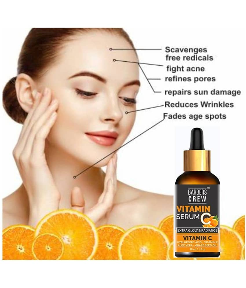 Barbers Crew Vitamin C Serum - Skin Whitening & Anti Ageing Face Serum 30 mL