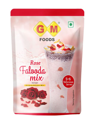 GM Foods Rose Falooda Mix 160g (Pack of 1) | Instant Drink & Dessert | Rich, Smooth & Creamy Texture | Delicious Indian Dessert & Refreshing Taste | Easy to Make | No Added Colours & Preservatives GM Foods Rose Falooda Mix 160g (Pack of 1) | Instant Drink & Dessert | Rich, Smooth & Creamy Texture | Delicious Indian Dessert & Refreshing Taste | Easy to Make | No Added Colours & Preservatives