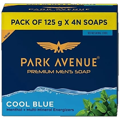 Park Avenue Cool Blue Men Soap, 125 g (Pack of 4)