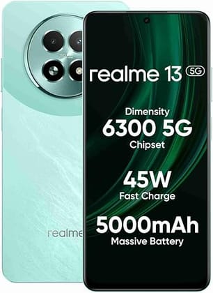 realme 13 5G (Speed Green, 8GB RAM, 128GB Storage) | Expandable Upto 2TB | Up to 18GB Dynamic RAM | 50MP AI Dual Camera | 6.72 AMOLED Display | 45W Ultra Charging | Dimensity 6300 Processor