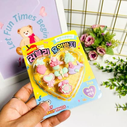 Cute Finger Rings for Kids - Playful Accessories for Little Fashionistas (Random Design)