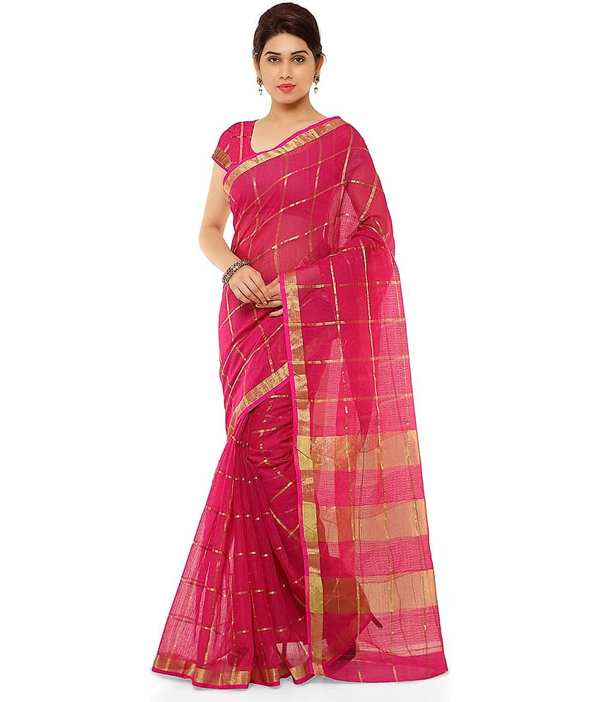 Sidhidata Cotton Silk Self Design Saree With Unstitched Blouse Piece ( Multicolour )