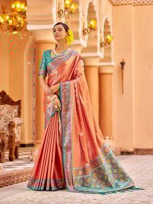Magenta Pink Zari Tissue Solid Banarasi Silk Woven Jacquard Work Designer Saree