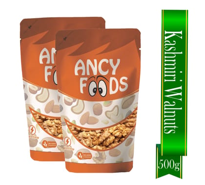 Ancy Kashmiri Walnut Kernels 500 Grams (250 Grams X 2) – Akhrotgiri | Rich in Proteins and Antioxidants – Supports Brain Health , Enhances Memory, Boosts Mood, Supports Heart Function, Improv Ancy Kashmiri Walnut Kernels 500 Grams (250 Grams X 2) – Akhrotgiri | Rich in Proteins and Antioxidants – Supports Brain Health , Enhances Memory, Boosts Mood, Supports Heart Function, Improv