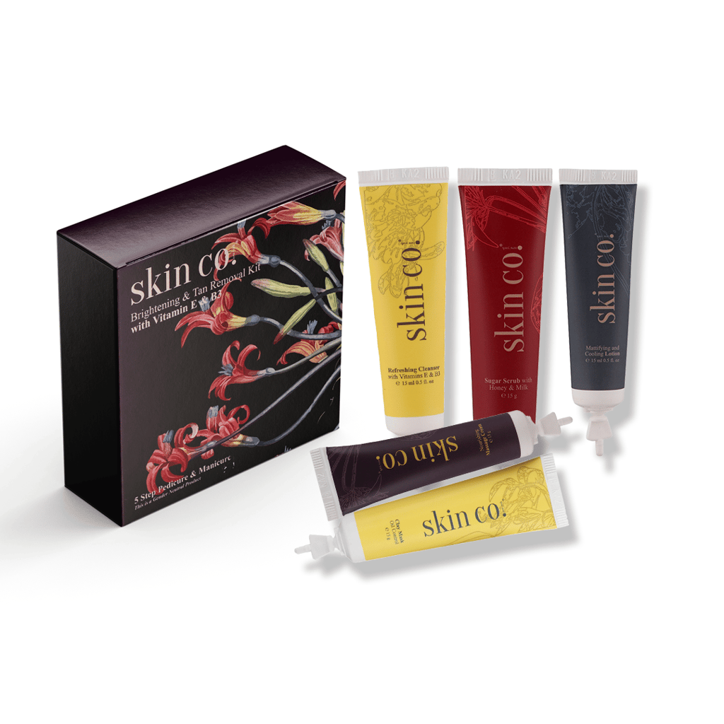 Skin Co Brightening and Tan Removal pedicure & pedicure Kit with Vitamin E and B3