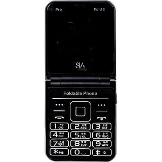 Sia Pro Fold 2 (Dual Sim, 6.1 Cm (2.4 Inch) Display, 2000 Mah Battery, Blue, Black)