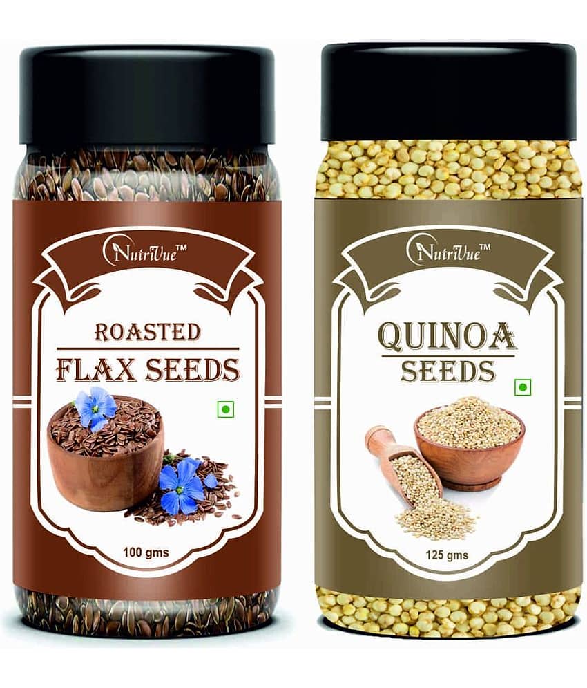 NUTRIVUE Roasted Flax Seeds & Quinoa Seeds 225 gm Pack of 2