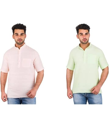 DESHBANDHU DBK Multi 100 Percent Cotton Kurta Pack of 2