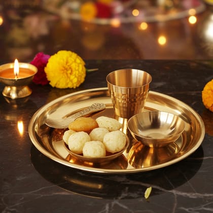 Brass Laddu Gopal Thali Set (ZMAS461 F)