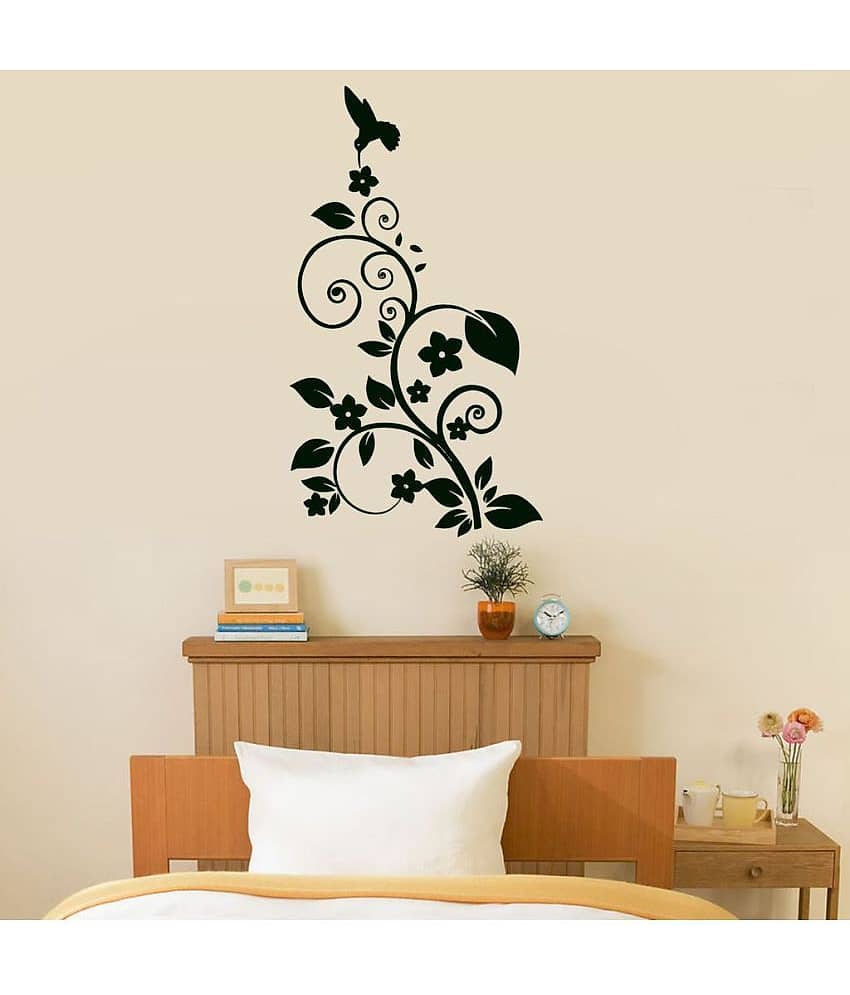 Decor Villa Flower with bird Vinyl Wall Stickers
