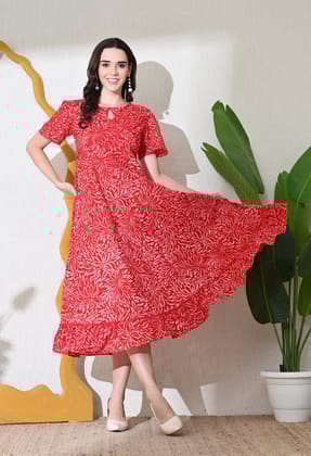 Red Rose Dress-S