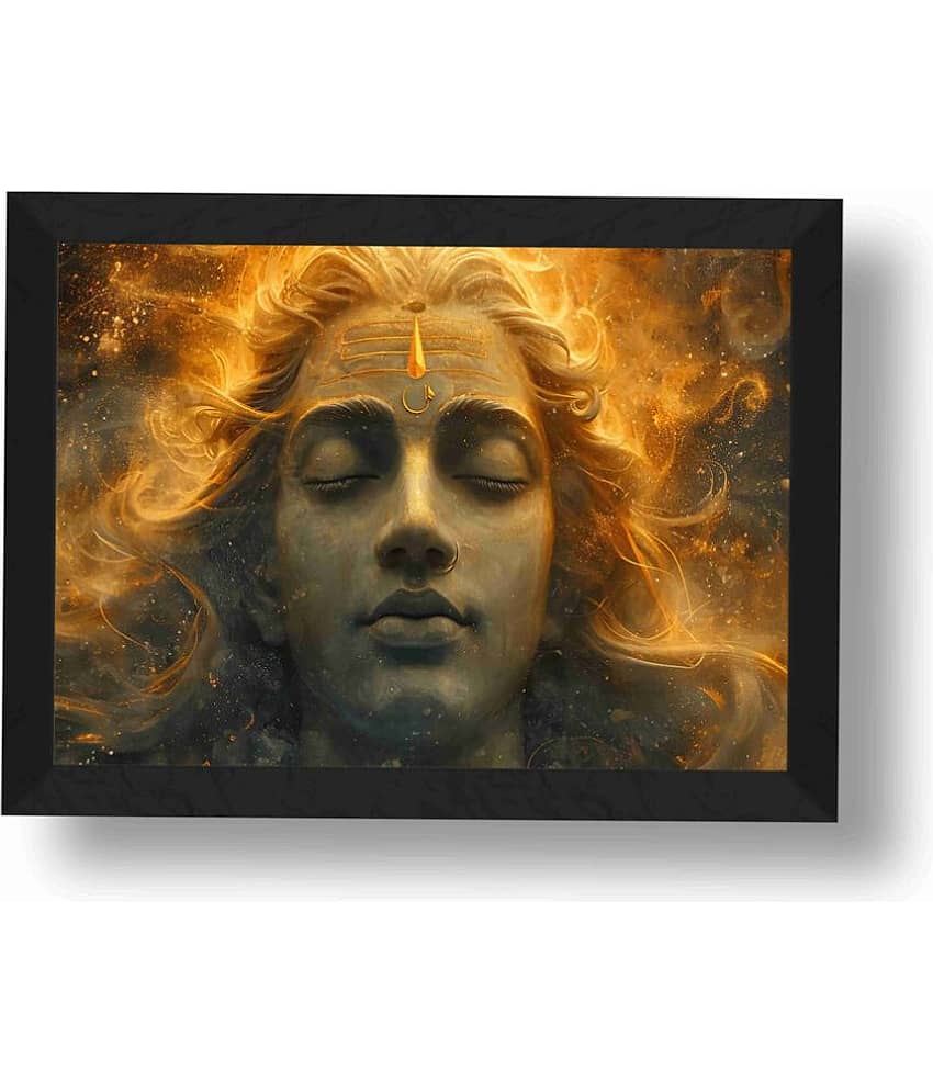 Saf - Lord Shiv ji Religious wall hanging Painting with Frame (1U)