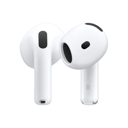 Apple AirPods 4 Wireless Earbuds, Bluetooth Headphones, with Active Noise Cancellation, Adaptive Audio, Transparency Mode, Personalised Spatial Audio, USB-C Charging Case, Wireless Charging, H2 Chip Apple AirPods 4 Wireless Earbuds, Bluetooth Headphones, with Active Noise Cancellation, Adaptive Audio, Transparency Mode, Personalised Spatial Audio, USB-C Charging Case, Wireless Charging, H2 Chip