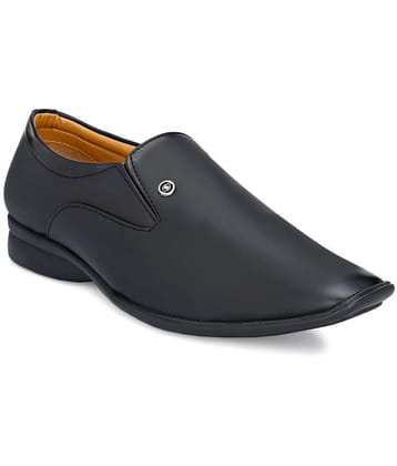 John Karsun Black Mens Slip On Formal Shoes - None