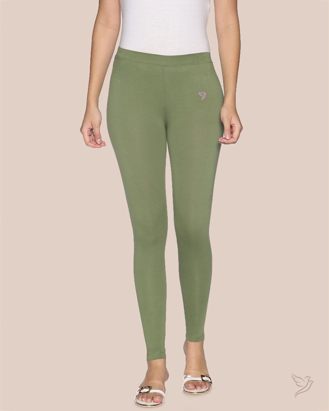Cotton Ankle Legging - Cactus-S / Cactus