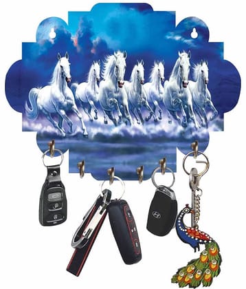 LCUPR Multicolour Wood Key Holder - Pack of 1