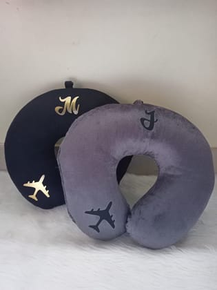 Customized Neck Pillow.-black