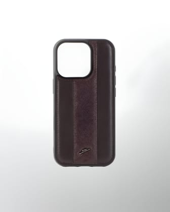 iPhone 16 Series Leather Case with MagSafe (Sporty Brown)-iPhone 16 Pro