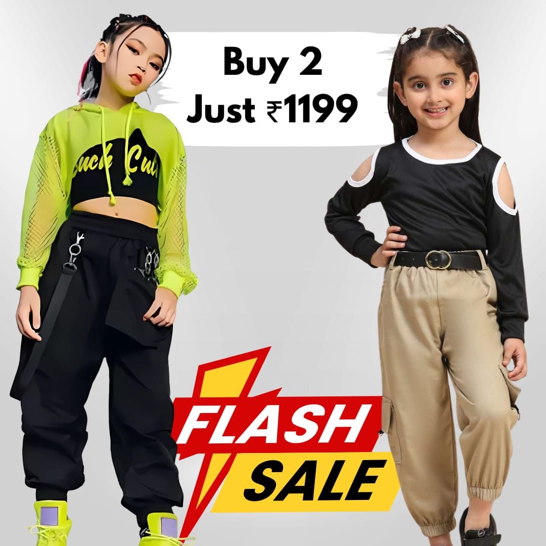 KIDSCUDDLES GIRLS DRESSES KHAKHEE GREEN (Combo Pack Of 2)-1-2 YEARS