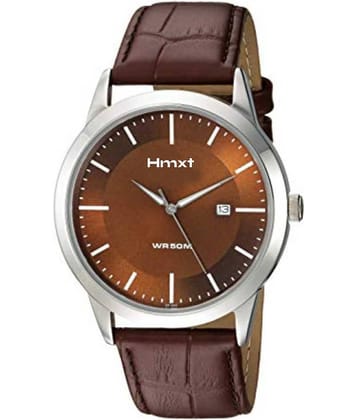 HMXT Brown Leather Analog Men's Watch