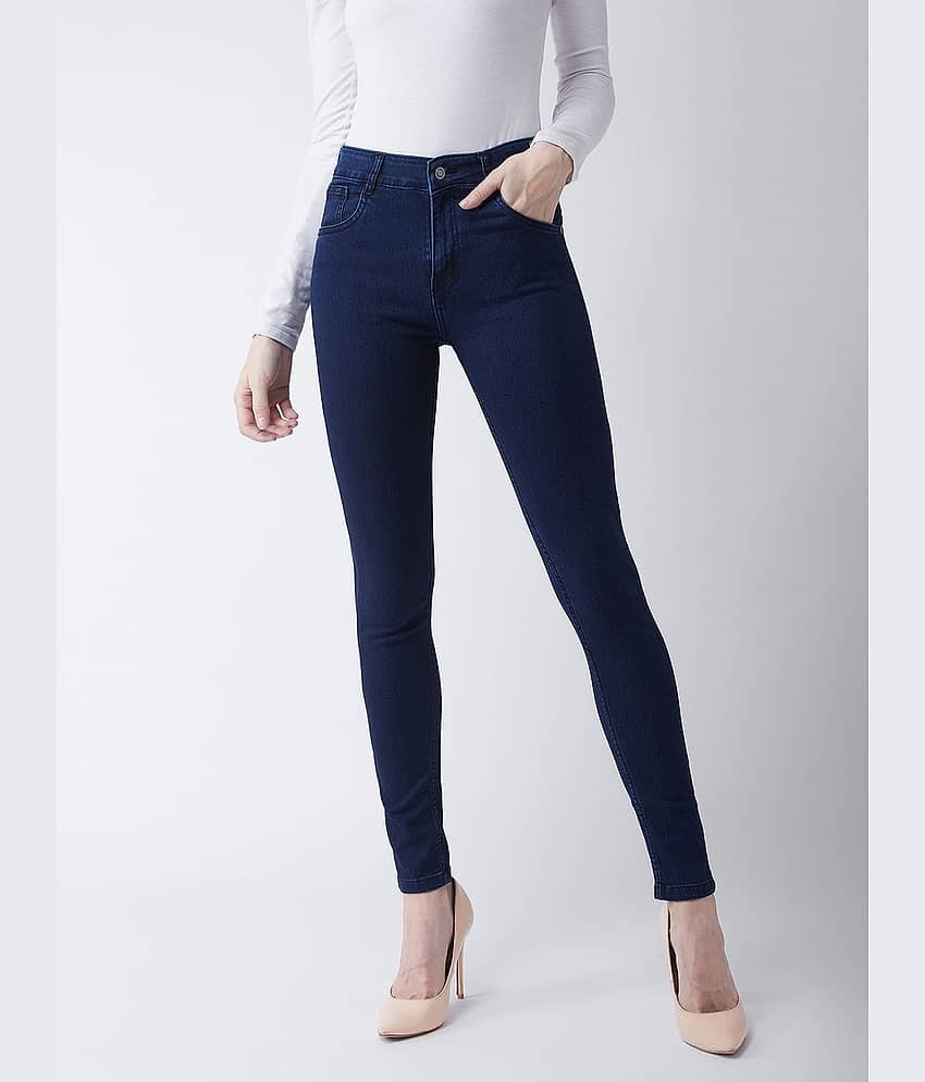 Miss Chase - Navy Blue Denim Skinny Fit Women's Jeans ( Pack of 1 )