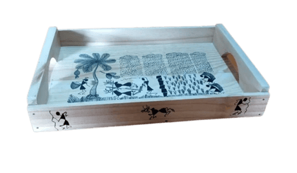 Warli Paint Tray Unique Home Decor Warli Paint Tray Unique Home Decor