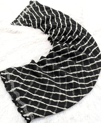 goergette lehriya saree -Swaroski border