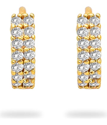 LUV FASHION Golden Huggies Earrings ( Pack of 1 )