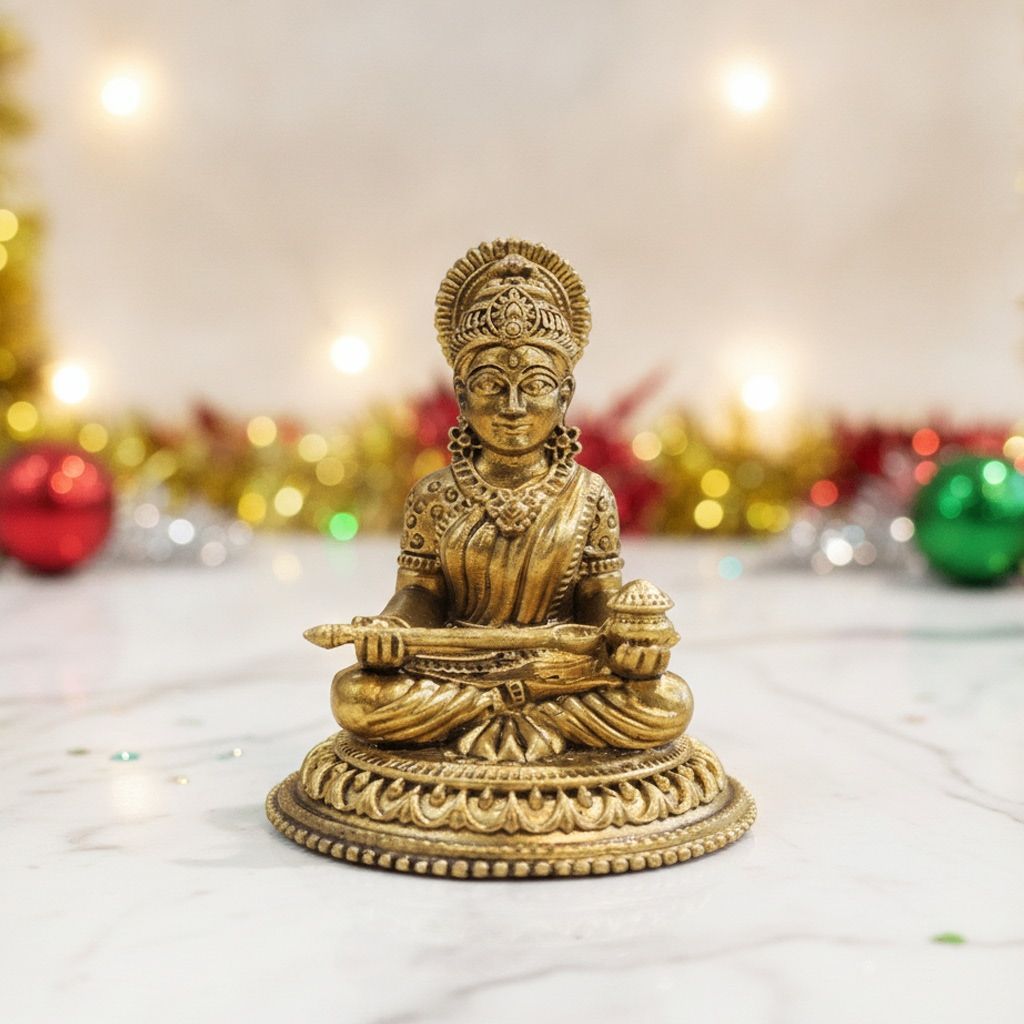 Brass Maa Annapurna Idol Statue, Height : 3 Inch (BSMAS1924 G) - Pooja Needs | Buy online on ZillyBuy