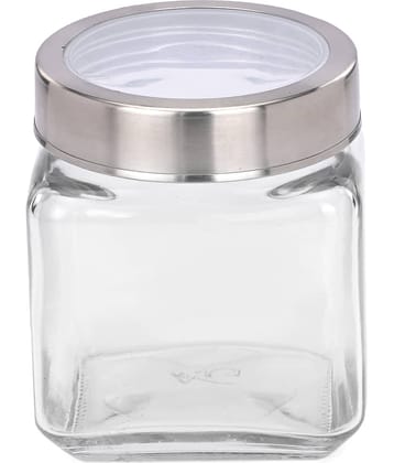 AFAST Glass Jar Container Glass Transparent Cookie Container ( Set of 1 )