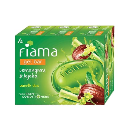 Fiama Gel Bar Lemongrass And Jojoba For Smooth Skin With Skin Conditioners 125G Pack Of 3 soap