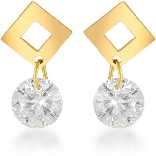 Vighnaharta Valentine Gift CZ Gold Plated alloy Drop Earring for Women and Girls