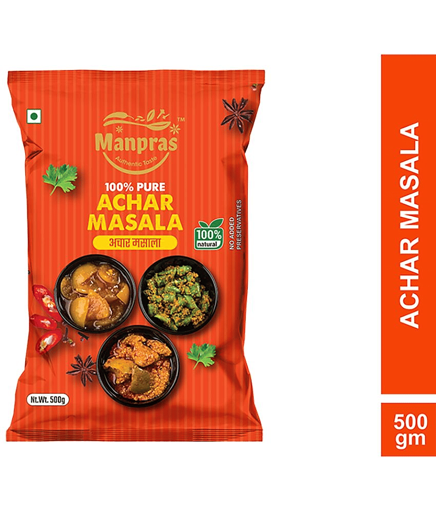 MANPRAS ACHAR MASALA 500GM [ PACK OF 1 ] Masala 500 gm