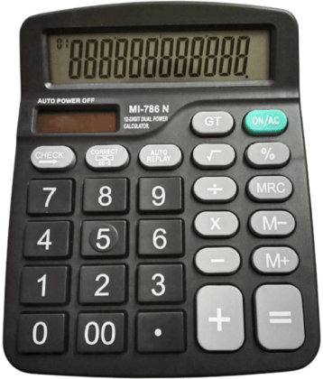 2341FF- 1PC  MI-786 N  CALCULATOR 120 Steps Check & Correct 12 Digit Premium Desktop Calculator( PACK OF 1)