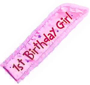 1st Birthday Girl Sash