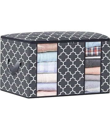 House of Quirk Large Blanket Clothes Organization and Storage Containers for Bedding, Comforters, Foldable Organizer with Window, Sturdy Zippers