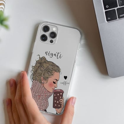 Coffee Girl Name Initial Transparent Slim Soft Cases
