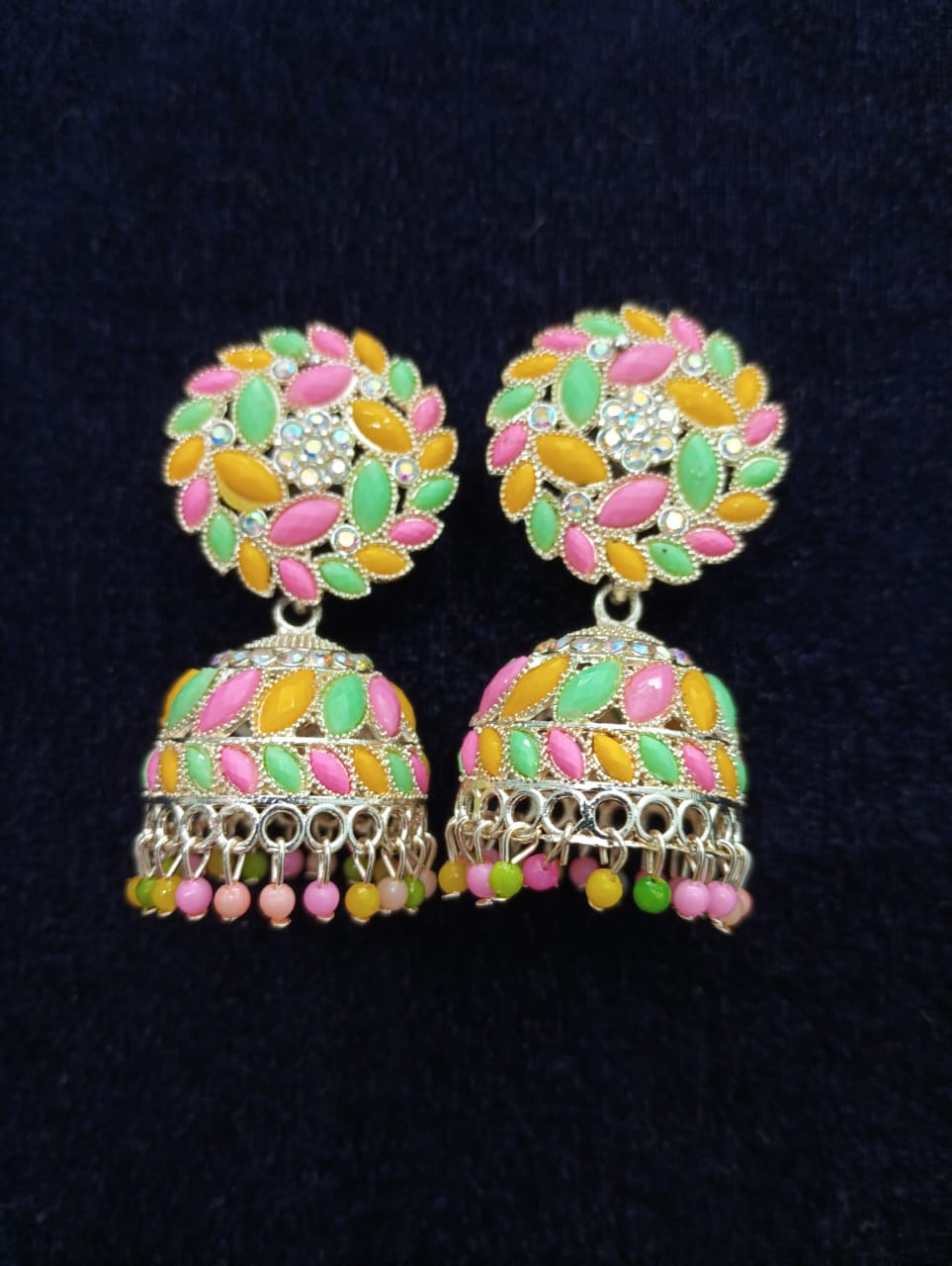 MRS RIGHT ALLOY MULTICOLOR JHUMKA EARRING FOR WOMEN AND GIRLS