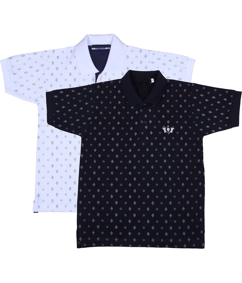 NEUVIN Pack of 2 Baby Boys Cotton Polo T-Shirt ( Multi )