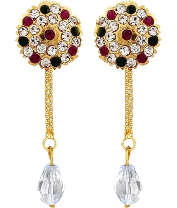 VIVASTRI Golden Drop Earrings ( Pack of 1 )