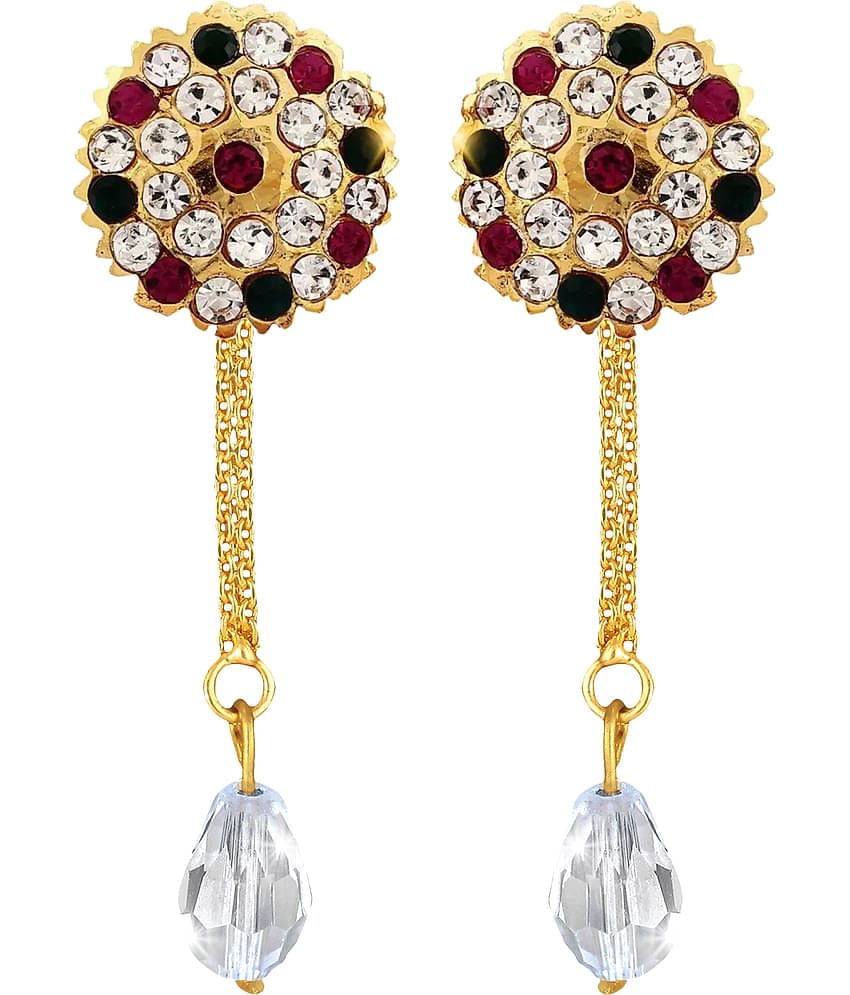 VIVASTRI Golden Drop Earrings ( Pack of 1 )
