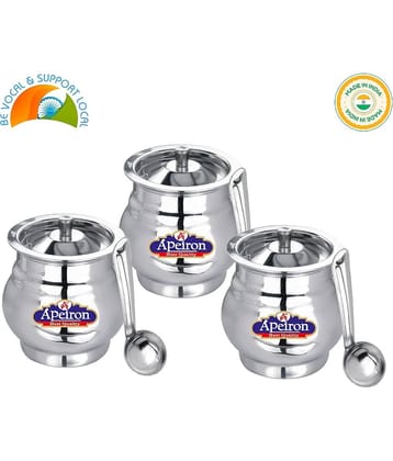 APEIRON LOTA GHEE POT Steel Food Container Set of 3 300 mL