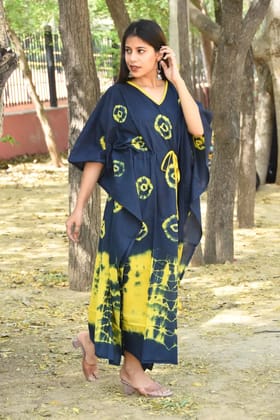 Hand Block printed KAFTAN 100% Pure cotton C