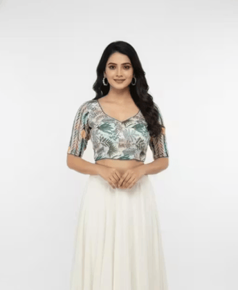 Women cotton printed design blouse