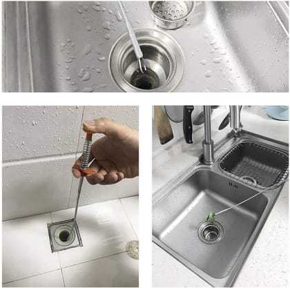 Flexible Drain Cleaner Tool with Grabber Claw – Long Reach Clog Remover for Hair & Sink Blockage Cleaning Tool
