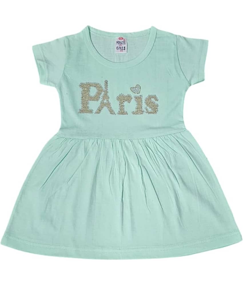 COOLTEES4U Cotton Frock For Girls ( Pack of 1 , Green )